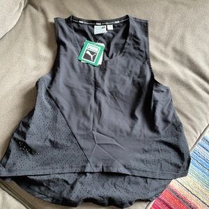 Black womens Puma Evo Tank Top